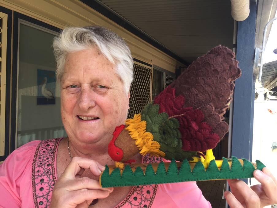 Winning feeling: Maureen Fraser took out the most creative exhibit in the Life on the Farm section of the Camden Haven Show.