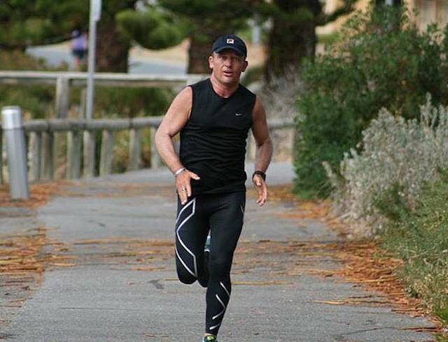 Running man: Andrew Biszczak is heading the fundraising drive called The Million Dollar Run. And he is heading our way.