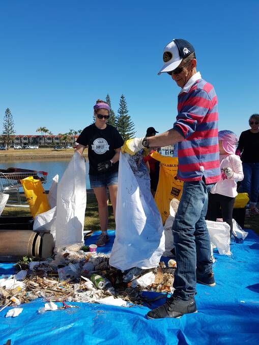 Rubbish removed: Sixty volunteers with Coastal Warriors helped clean-up the Hastings River foreshore on September 2.