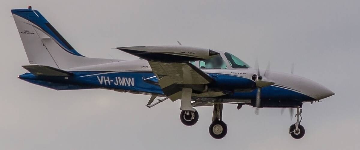 The Cessna: A Cessna 310 crashed at Johns River, claiming the lives of two people. Photo: flightaware.com and from ATSB report