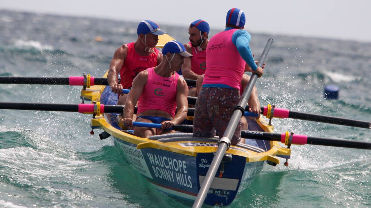 Good to go: Wauchope-Bonny Hills Surf Club will aim for back-to-back reserve men's surfboat titles at Woolgoolga on Saturday. Photo: Sheenah Whitten