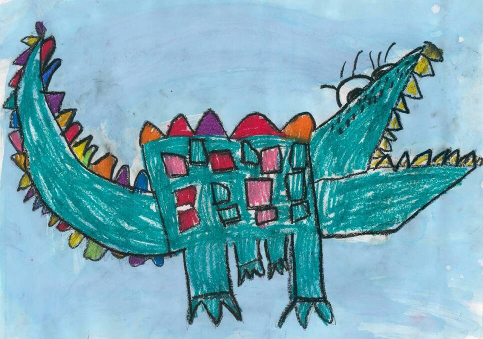 Young talent: Olivia Morgan of Lake Cathie Public School has had her artwork selected in the top 50 for Operation Art. 