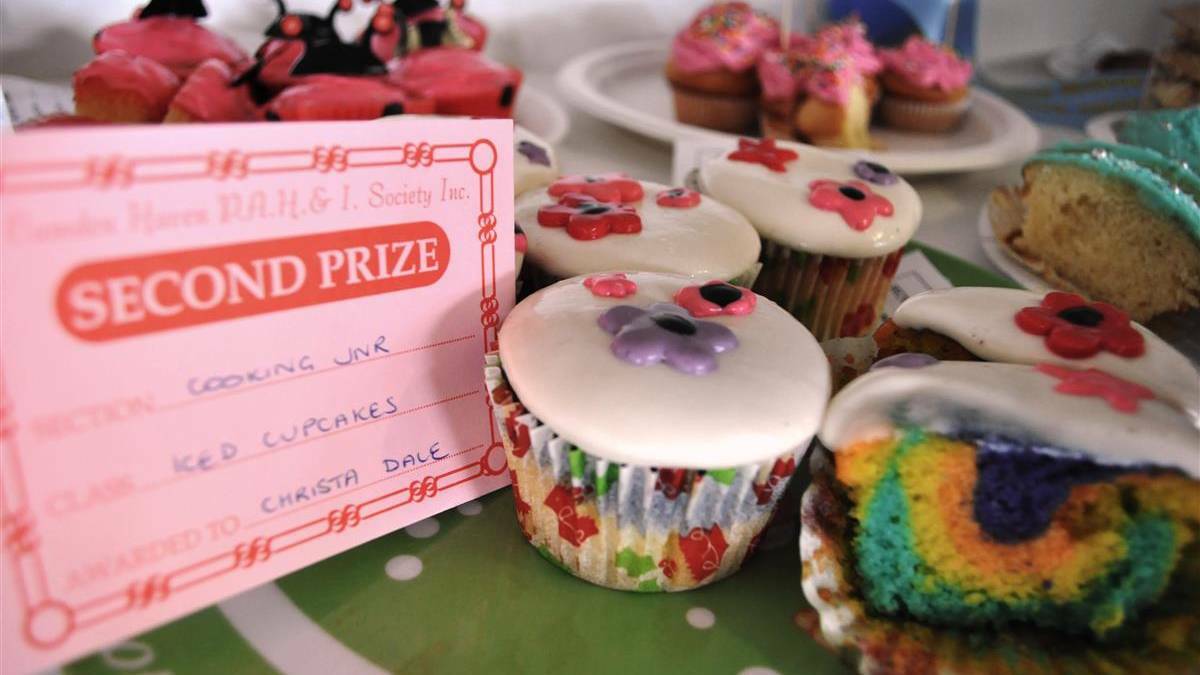 On Show: Cupcakes on show at the 2015 Camden Haven Show. Photo: Jan Dennis. 