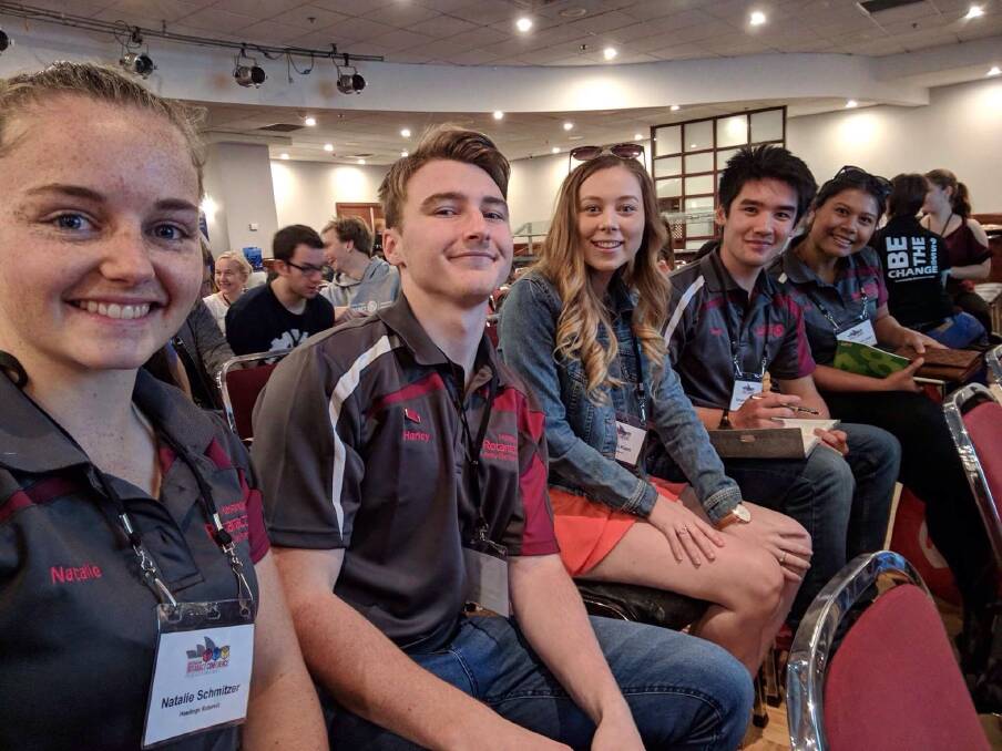 INSPIRED: Natalie Schmitzer, Harley Lindley, Ashleigh Kiem, Ben Clarke and Wiphaphorn Jiaoram at the conference in Sydney.