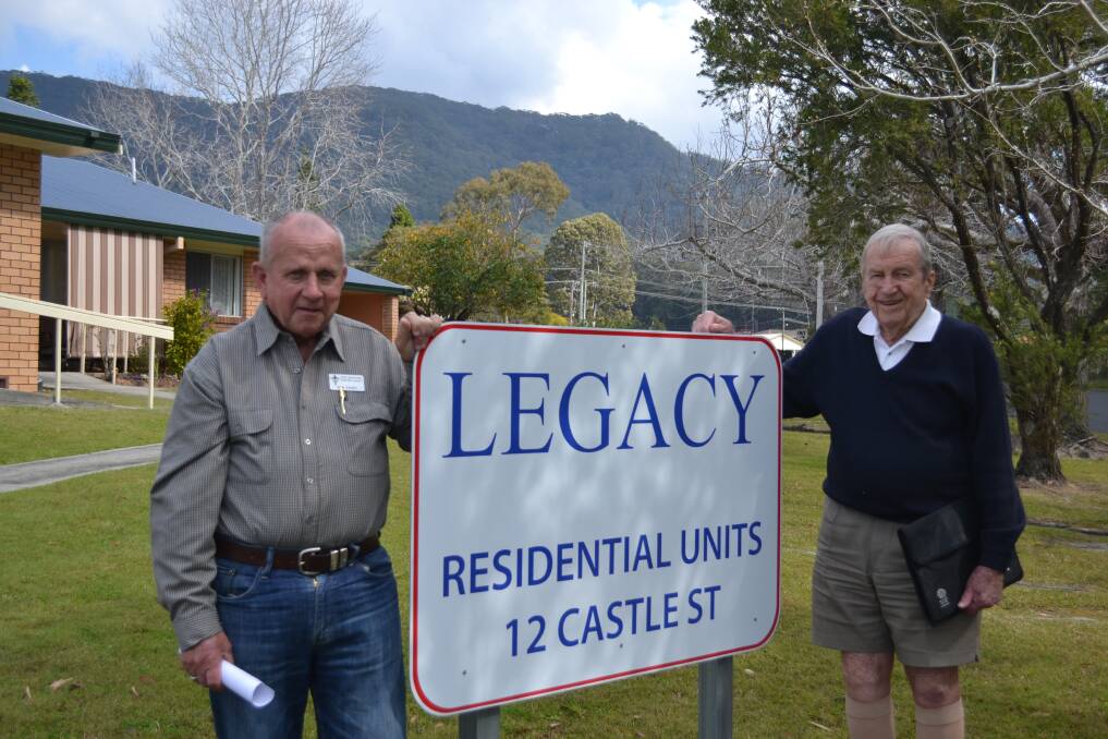 Nomination: Port Macquarie Hastings Legacy chairman Ken Fahey and director Barry Coops. The service helps woman living in the Camden Haven community who in most cases could not afford normal rental rates. 