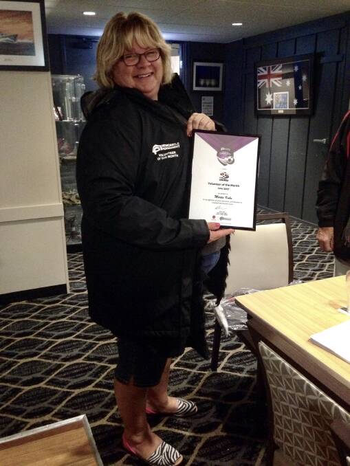 Martie Kuhn was awarded Football Mid North Coast Volunteer of the Month for the month of June