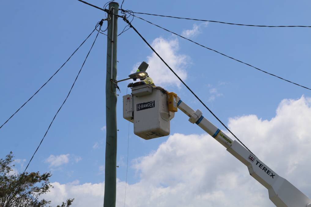 Energy efficient: Work to upgrade more than 5000 street lights to LED technology across the Port Macquarie-Hastings is well underway.