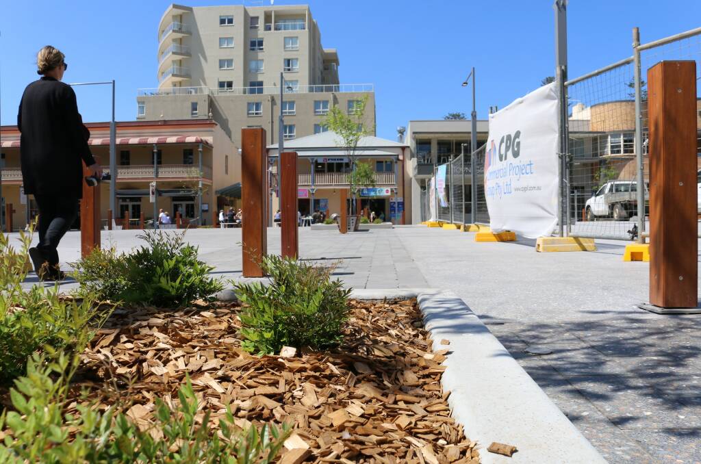 The northern end of the Town Square is open while work continues to revamp the remainder of the space. Photo: Port Macquarie-Hastings Council
