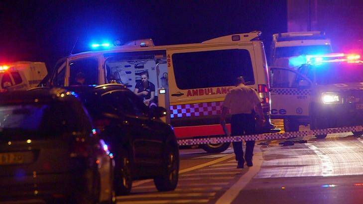 Police on the scene of a fatal shooting near Coffs Harbour in northern NSW. Photo: Frank Redward