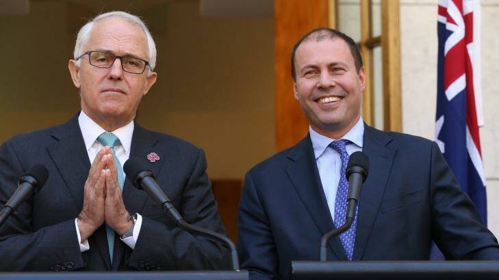 Malcolm Turnbull and Josh Frydenberg. Photo: Andrew Meares