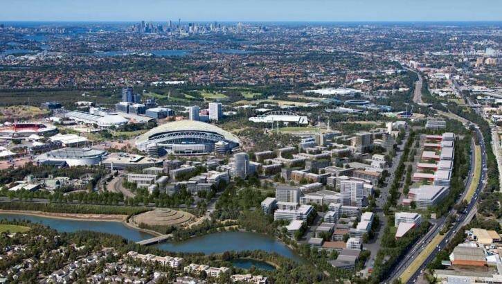 The Carter Street industrial precinct near Sydney Olympic Park will be turned into a new community with 5,500 homes.