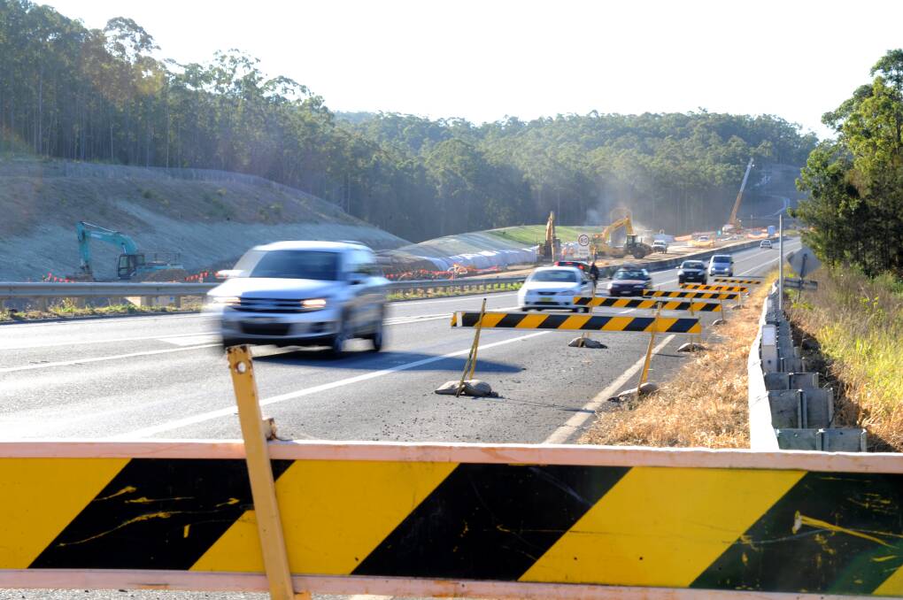 Drivers be aware: Following the tragic death of a Laurieton man on Sunday, motorists travelling along the Pacific Highway between Port Macquarie and Kempsey are being urged to slow down and drive to conditions while construction continues.                                                                      							Photo: PETER GLEESON