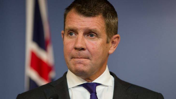 Premier Mike Baird is emotional at a press conference announcing his resignation in Sydney. 19th January 2017 Photo: Janie Barrett Photo: Janie Barrett