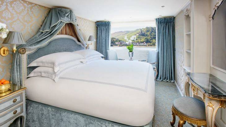 Sink into a Savoir bed in a stateroom on the cruise ship.  Photo: Supplied