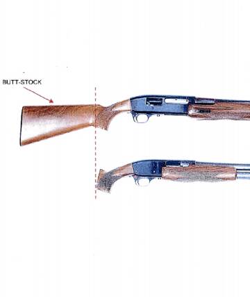 The ageing Le Salle 12-gauge sawn-off shotgun used by Monis during the siege. Photo: Supplied