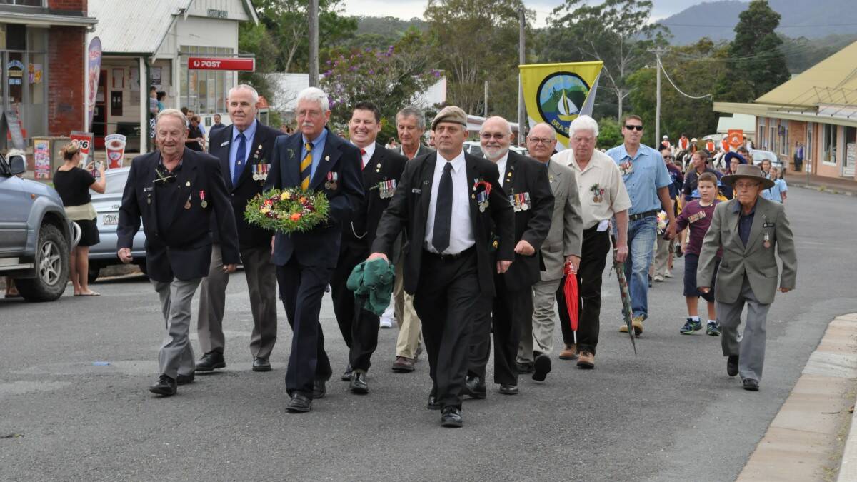 Kendall Anzac Day march, thankfully the rain held off.