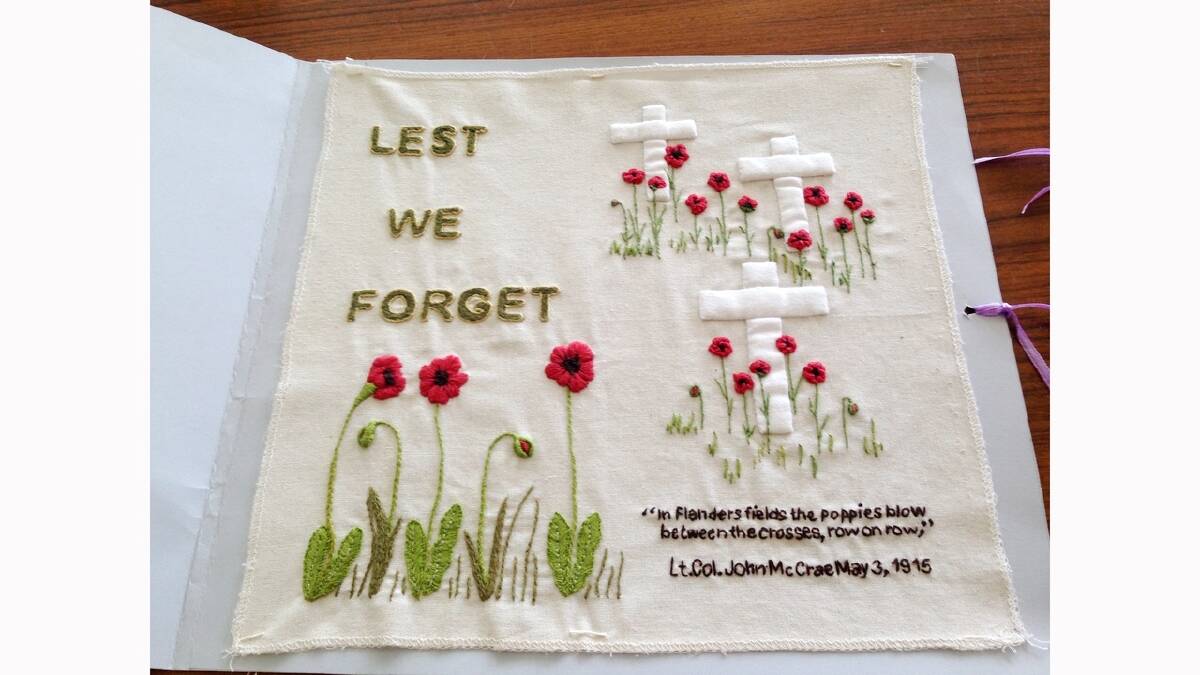 Simply beautiful: The block vying for a place on the Lest We Forget Quilt.