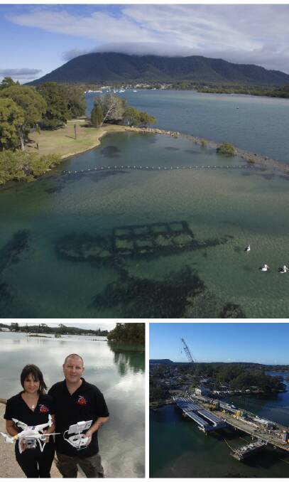 EYE IN THE SKY: Wendy and Glyn Jones' hobby highlights how beautiful the Camden Haven is from a higher perspective.