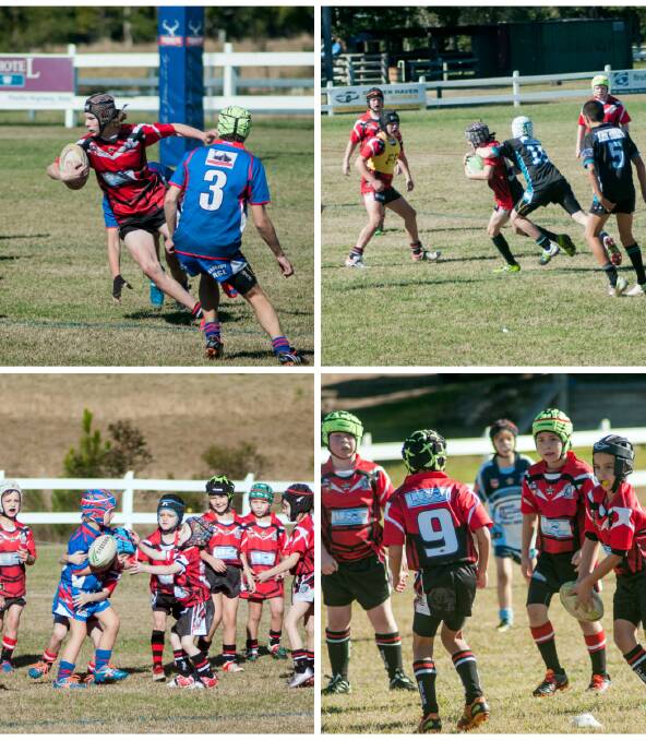 EAGLES AT KENDALL: Clockwise from top left - Leeroy Facey, Max Parish, under 9s and under 6s. PHOTOS: Sassy Lane Photography.