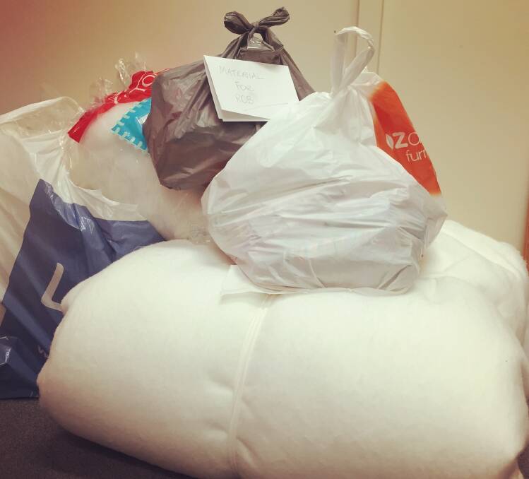 Just some of the pile donated to ROB at the Courier office.