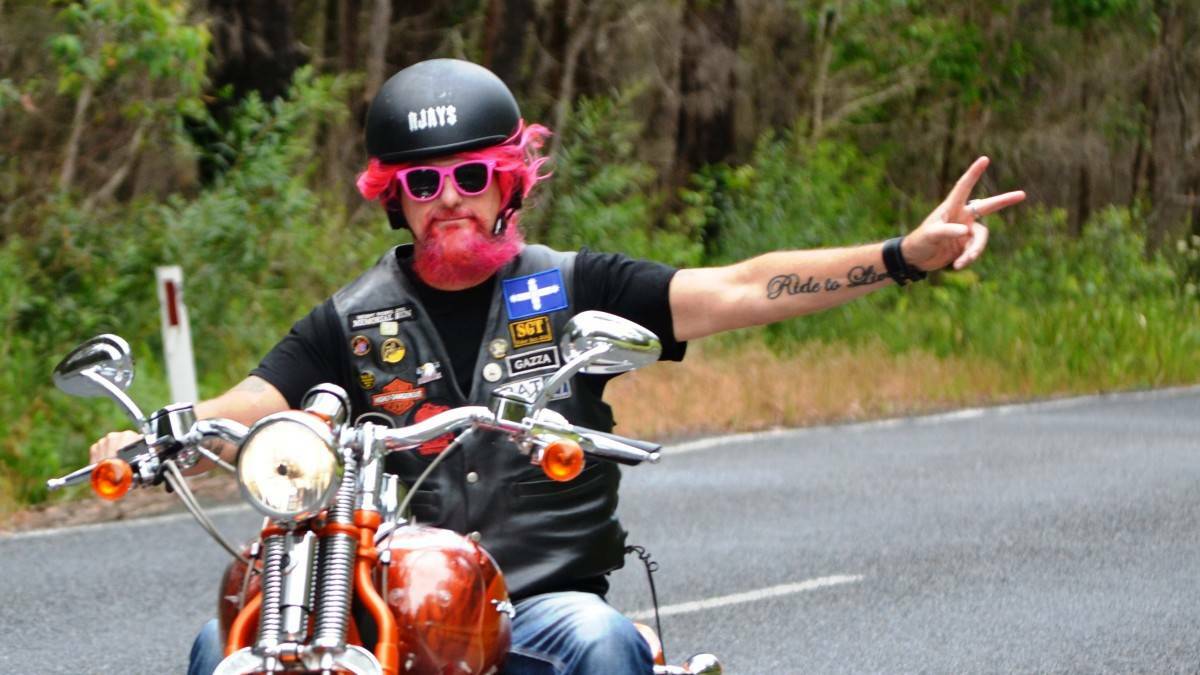 Pink the colour of choice for bikers