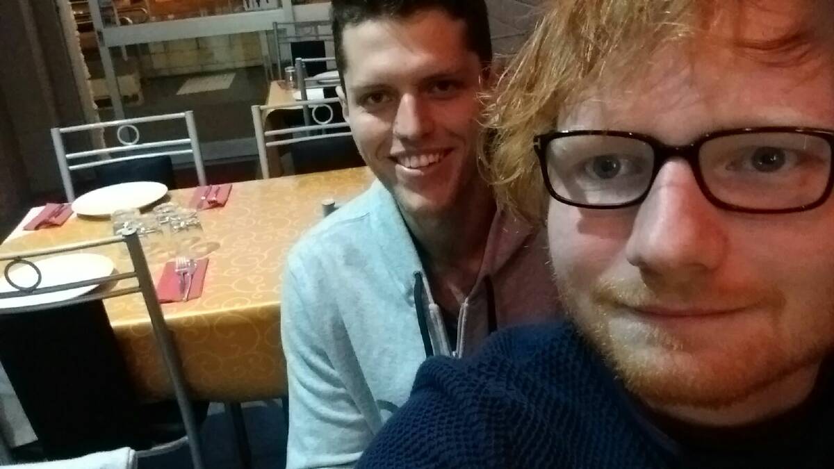 Ed Sheeran spotted. In Laurieton. Seriously.