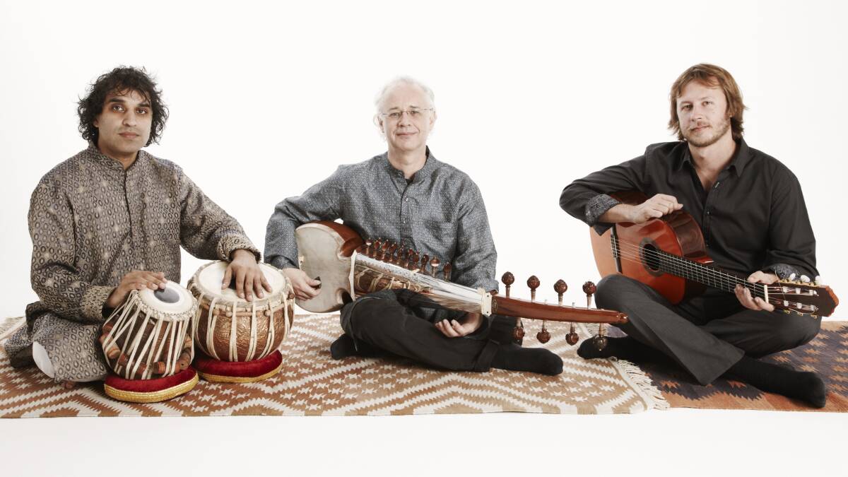 RASA DUENDE: Bobby Singh (Tabla), Adrian McNeil (Sarod) and Damian Wright (Flamenco Guitar).