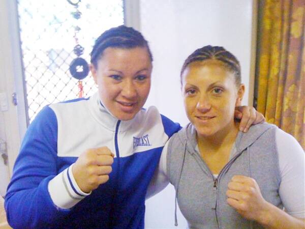 Boxing buddies: Arlene Blencowe and Shelly Watts are helping each other reach their sporting goals.