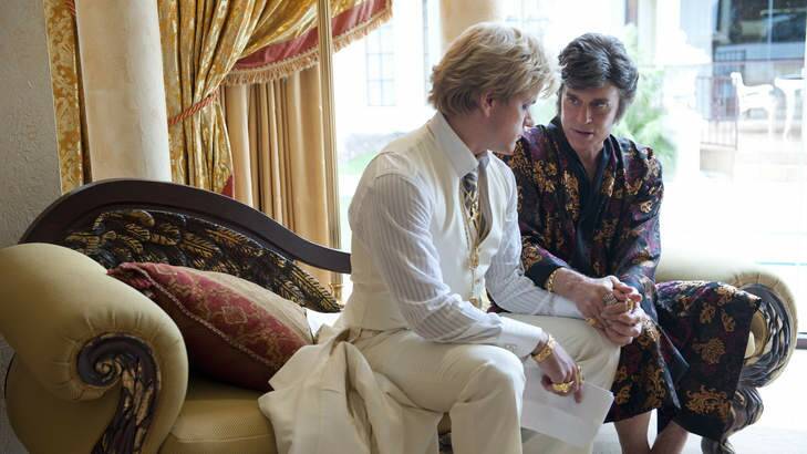 Michael Douglas, right, as Liberace, and Matt Damon, as Scott Thorson in a scene from "Behind the Candalabra". Photo: AP/HBO, Claudette Barius