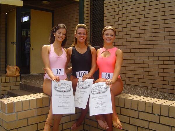 (L to R)Renee Thornton, Kristelle Hrabak and Belinda Bell all earned positions in the National Physical Culture Finals with Renee and Belinda both making the final 13 Australia wide