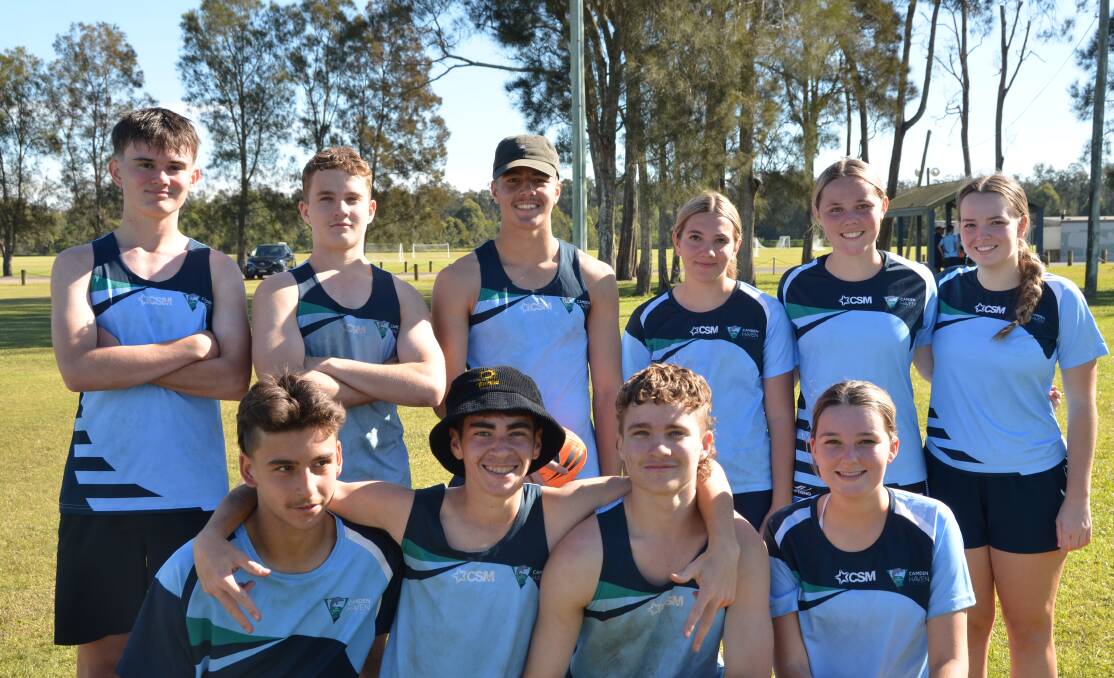 Camden Haven High School were ready to play in the touch football grand final for the Mid North Mixed Challenge. Picture by Emily Walker