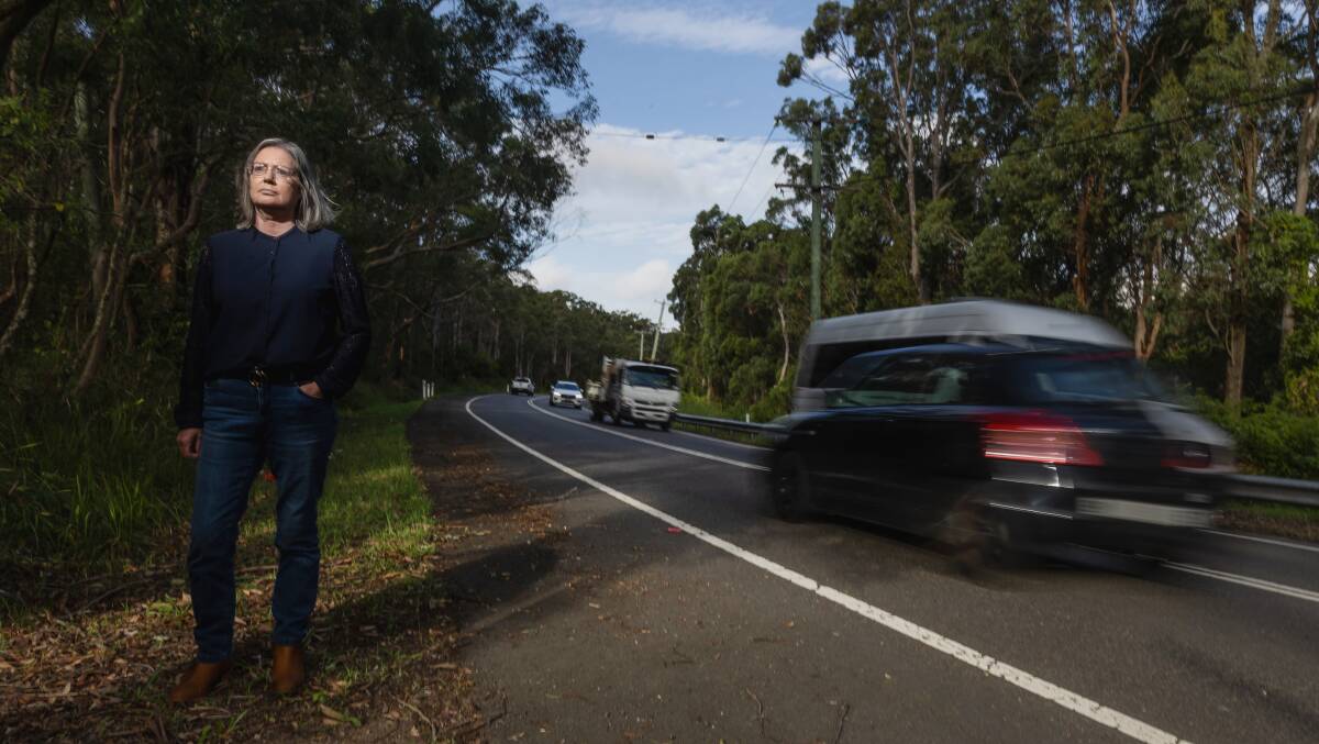 Lake Macquarie East Ward Greens candidate, Jane Oakley is campaigning for greater pedestrian safety on the roads. Picture Marina Neil 