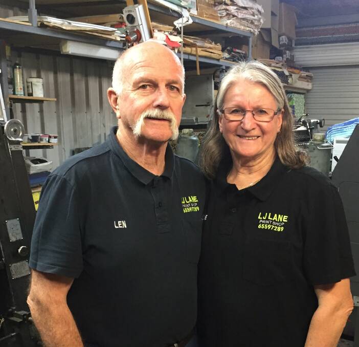 The Local print experts: Len and Sue Lane of LJ Lane Print.
