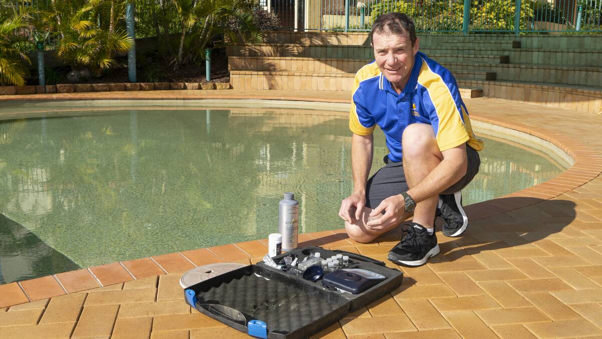 New owner: Kaine Faddy is looking forward to servicing the local community with all their pool care needs. For more go to www.allbrightpools.com.au.
