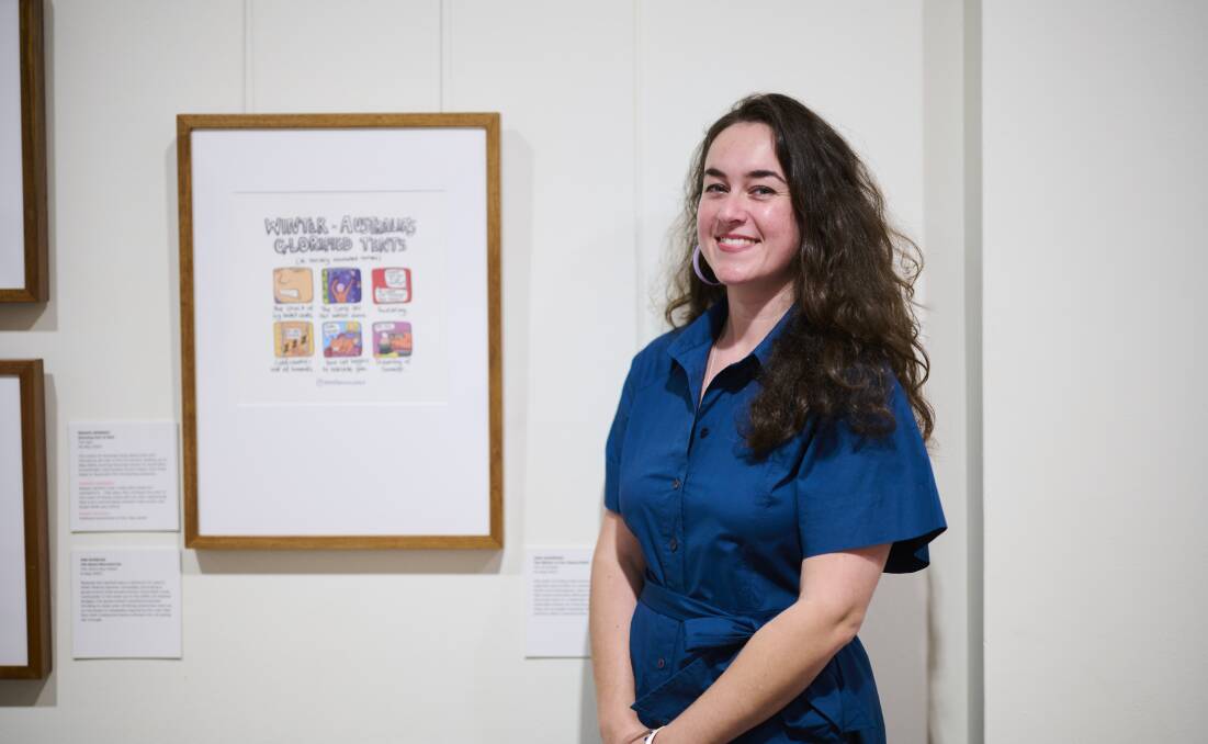 Sydney artist Jess Harwood has a piece in Behind the Lines this year after first discovering the exhibition as a 13-year-old. Picture supplied 