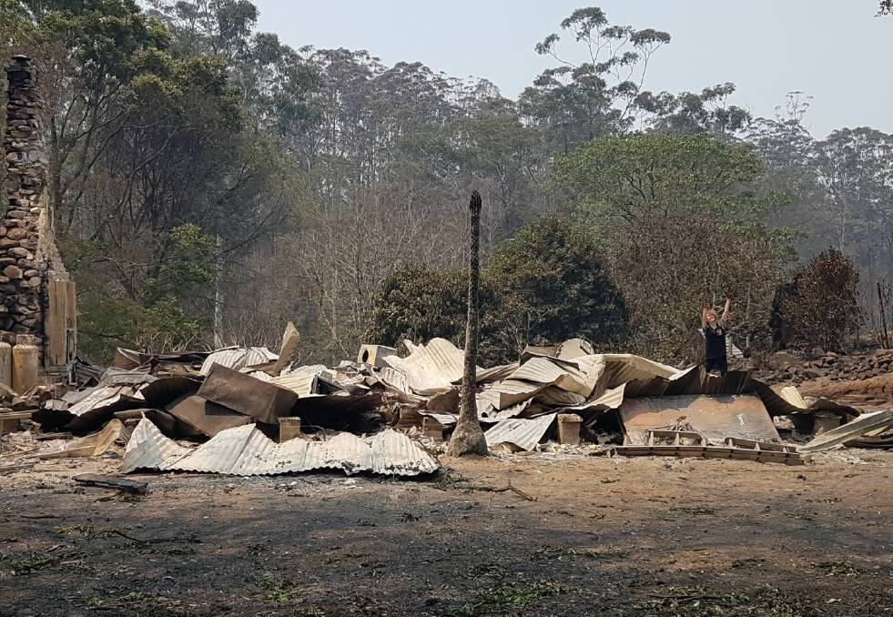 Destroyed: The Jones' home at Bellangry was destroyed by the bushfires that swept through the valley in 2019 and 2020. Photo: Helene Jones