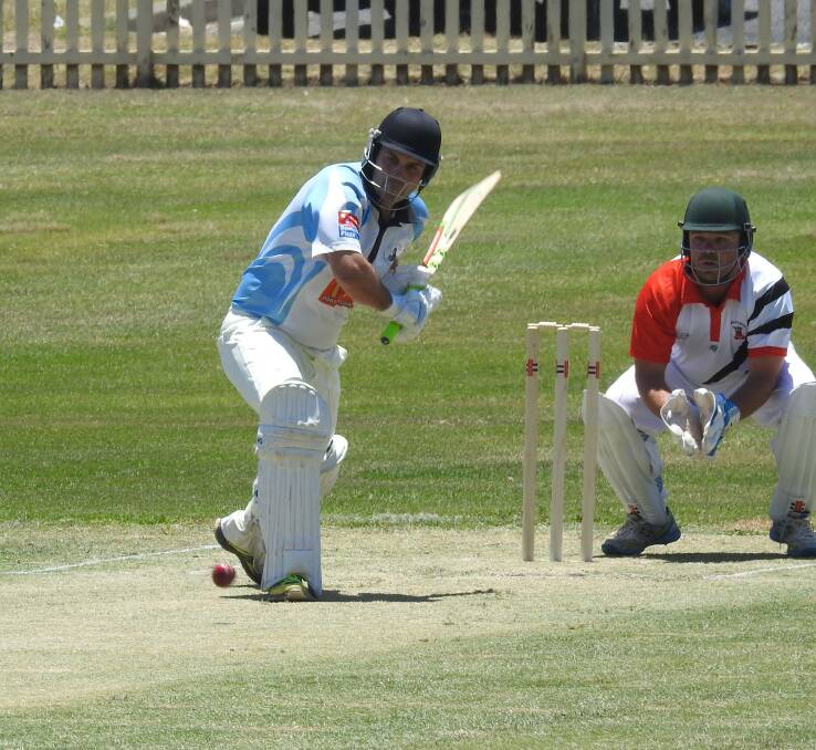 Playing forward: Camden Haven took on Port City Leagues Magpies in the May Kelly Cup T20 at Oxley Oval on Saturday. Photo: Letitia Fitzpatrick.