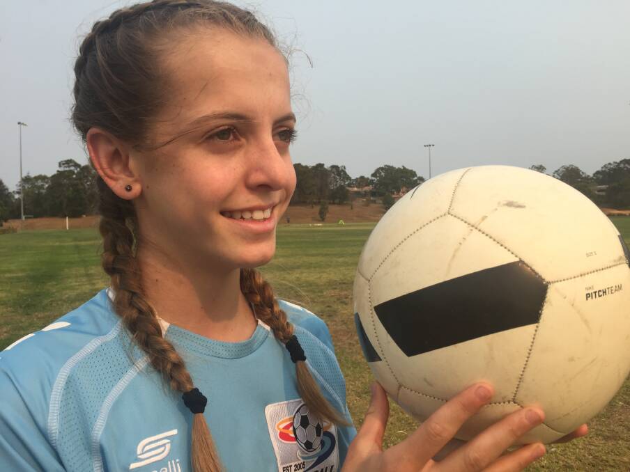 Eye on the prize: Camden Haven High School's Emilee Franklin plans to build on her self belief during the FIFA Fiji Cup competition which gets underway on November 30.