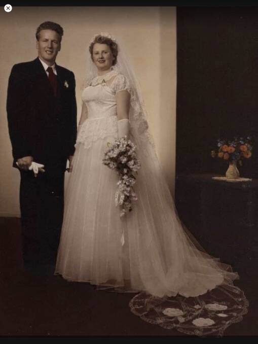 Bill and Lesley Fing on their wedding day in 1954. Lesley sadly passed away 17 years ago. Photo: supplied