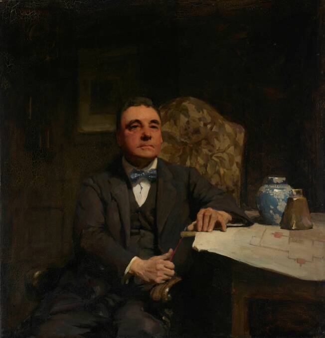 WB McInnes was the first Archibald Prize winner with his portrait of H Desbrowe Annear in 1921, oil on canvas, 107.5 x 104.2cm, Art Gallery of New South Wales (gift of the artist 1922).