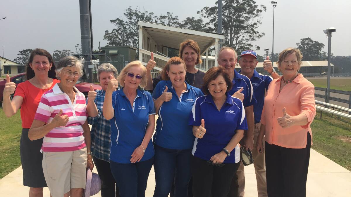 THUMBS UP FOR NEW STANDS AT THE SHOWGROUND: Members of the Wauchope Show Society with Cr Sharon Griffiths, Oxley member Melinda Pavey and Deputy Mayor Lisa Intemann.