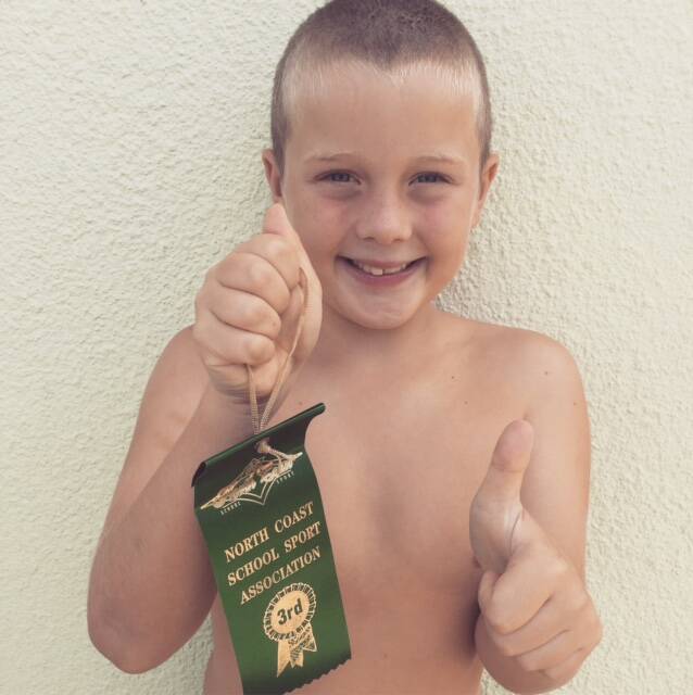 AXL IS LOOKING FORWARD TO THE WEEKEND: His mum says he's not a single bit nervous about swimming in the state championships in Sydney.