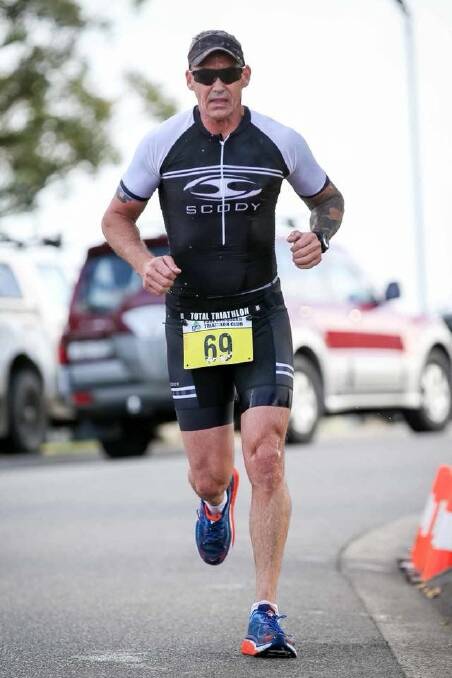 Next goal: Marty Haynes will compete in his first full-distance Ironman on May 6 in Port Macquarie. Photo: supplied