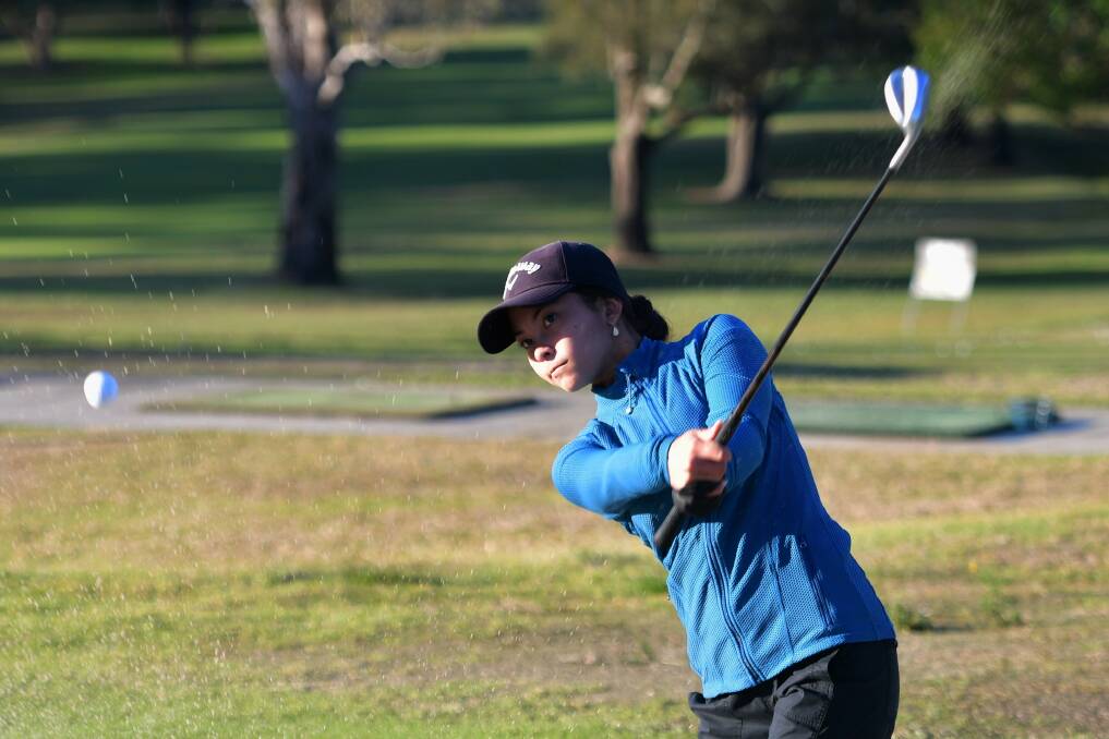 On the improve: Vanna Limeburner admits a more settled lifestyle is a key to her progression up the women's junior golf rankings. Photo: Paul Jobber