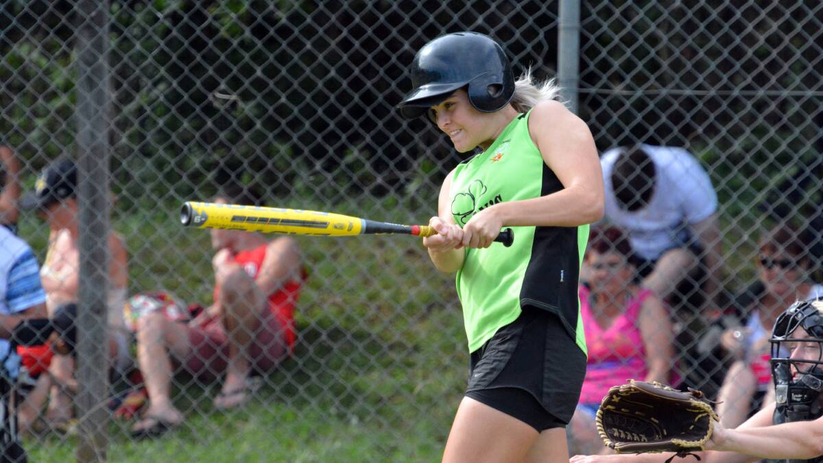 That time again: Abby Keft steps up to the plate for Finnians.