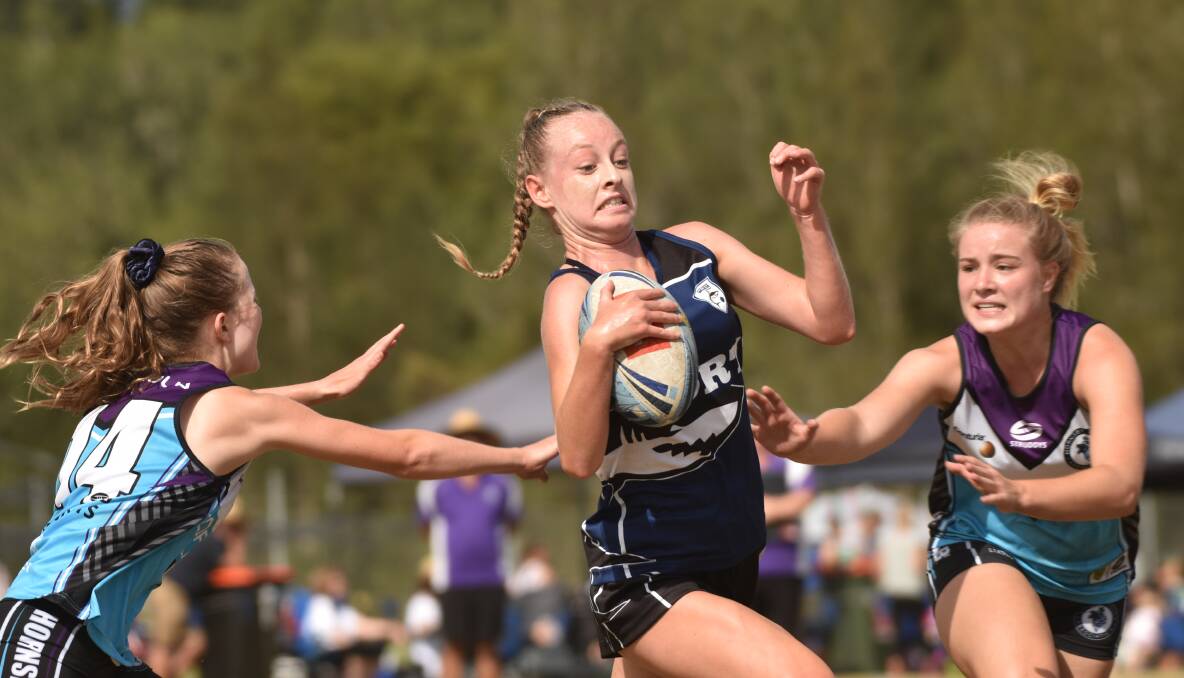 Open space: Port Macquarie's Bianca Green evades the Hornsby defence at last year's NSW Junior State Cup. Photo: Paul Jobber