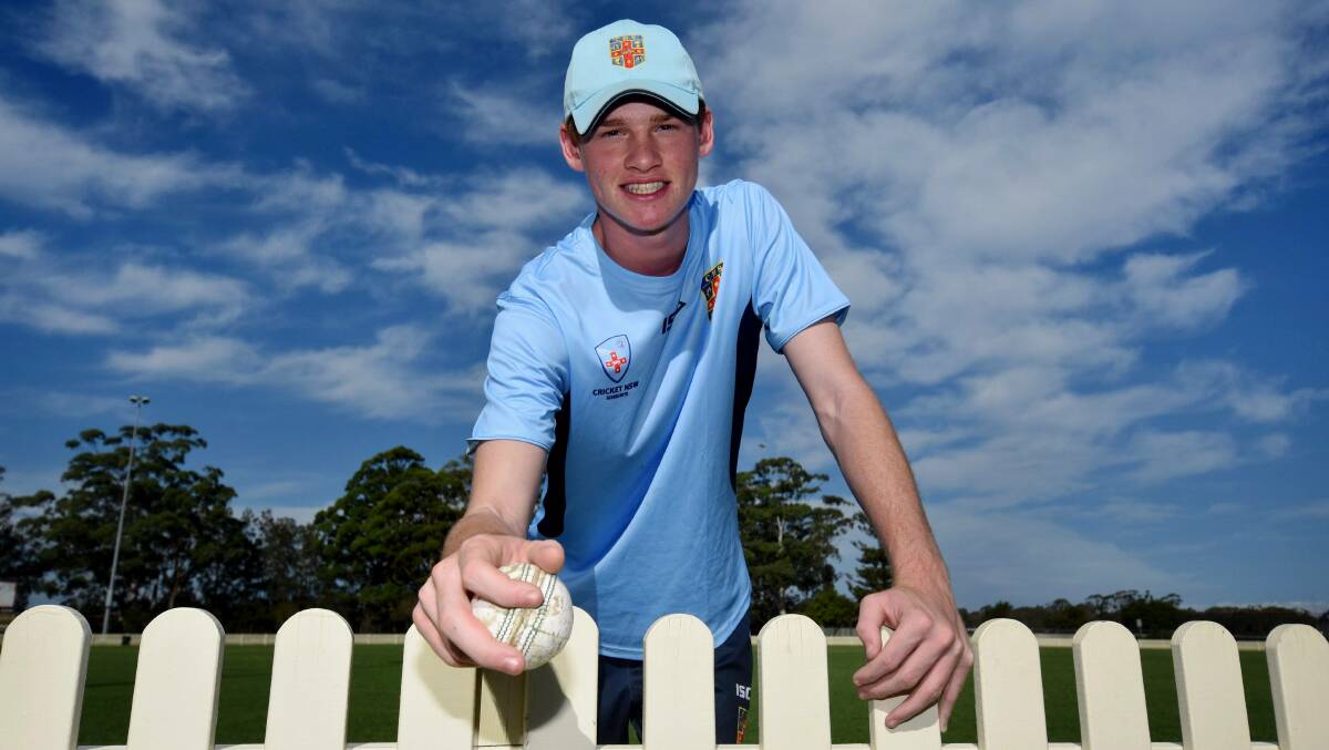 Going places: Connor Cook has continued his rise up the Australian cricket ranks with selection in the under-16 national team. Photo: Paul Jobber