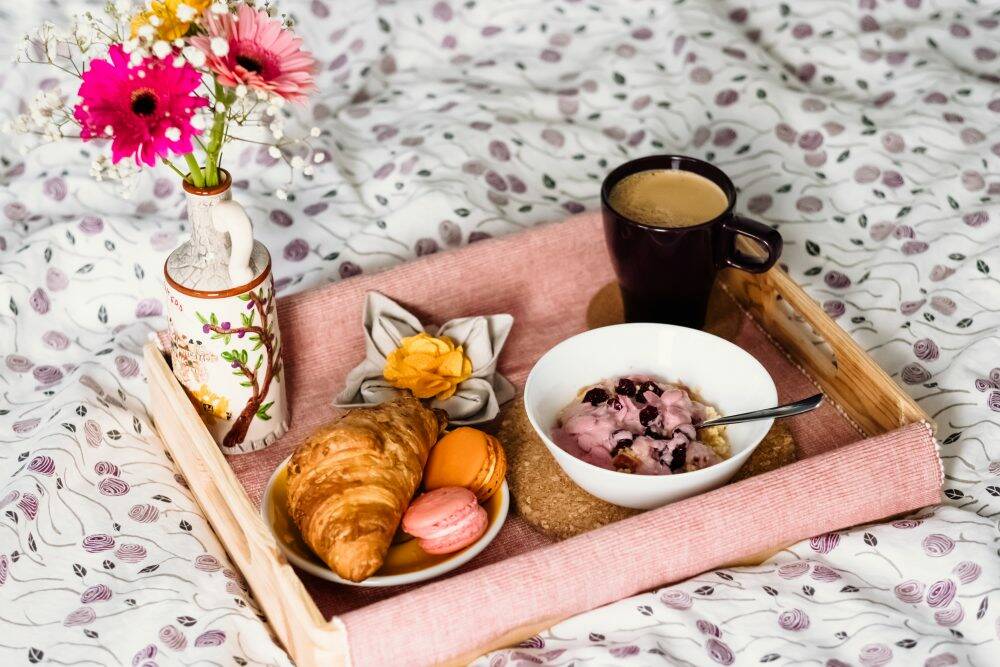Kick start mum's special day with breakfast in bed.