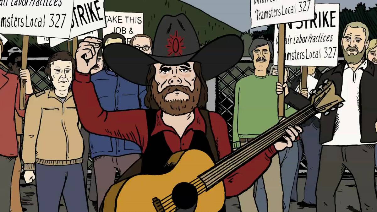 COLOURFUL: Johnny Paycheck in Mike Judge Presents: Tales From The Tour Bus