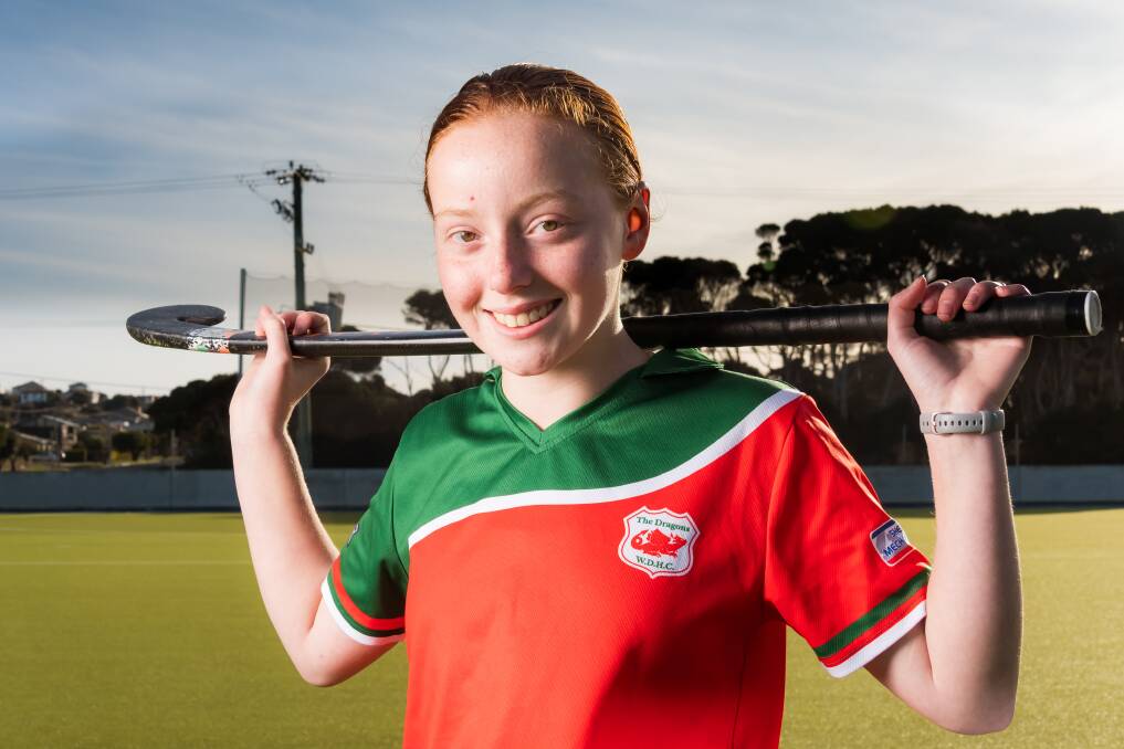 Good golly Miss Molly: West Devonport's Molly Davey will make her GNL hockey debut at just 11 years of age. Picture: Simon Sturzaker.